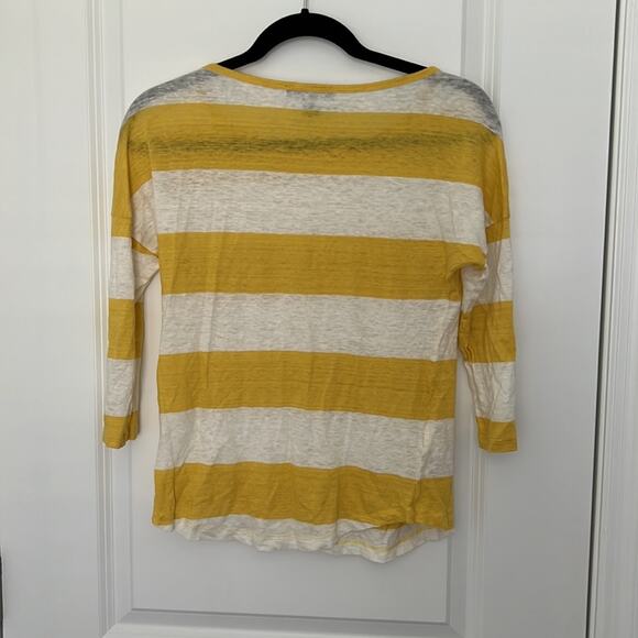 Tommy‎ Bahamas yellow striped top size xs linen - Picture 4 of 4